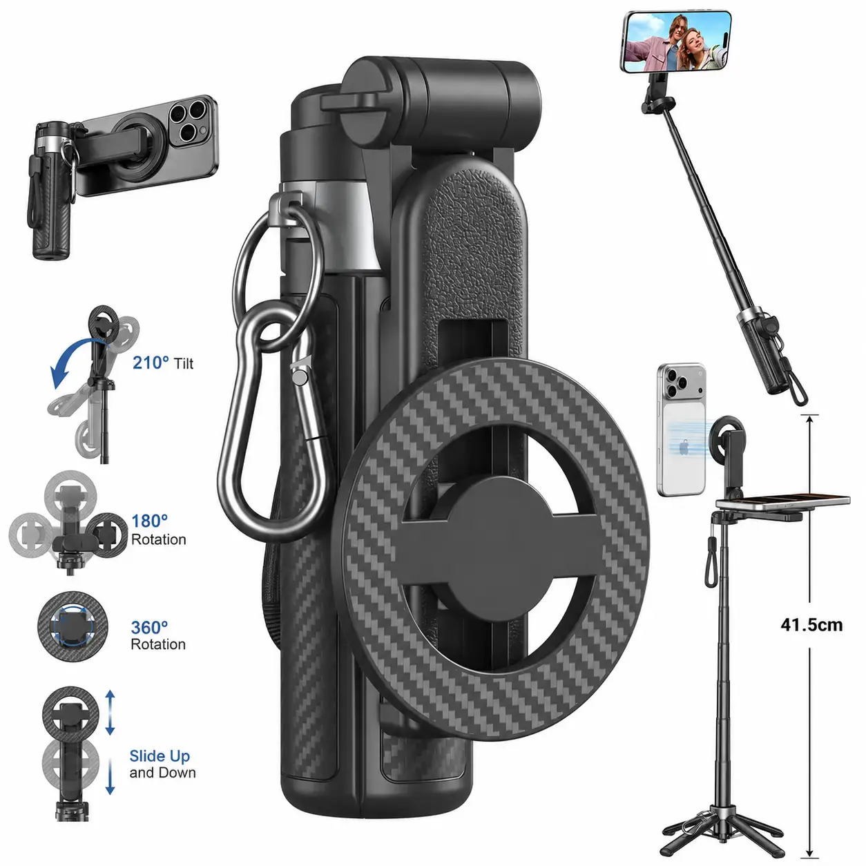 FlexiShot » Pocket Mini Bluetooth Magnetic Selfie Stick Tripod