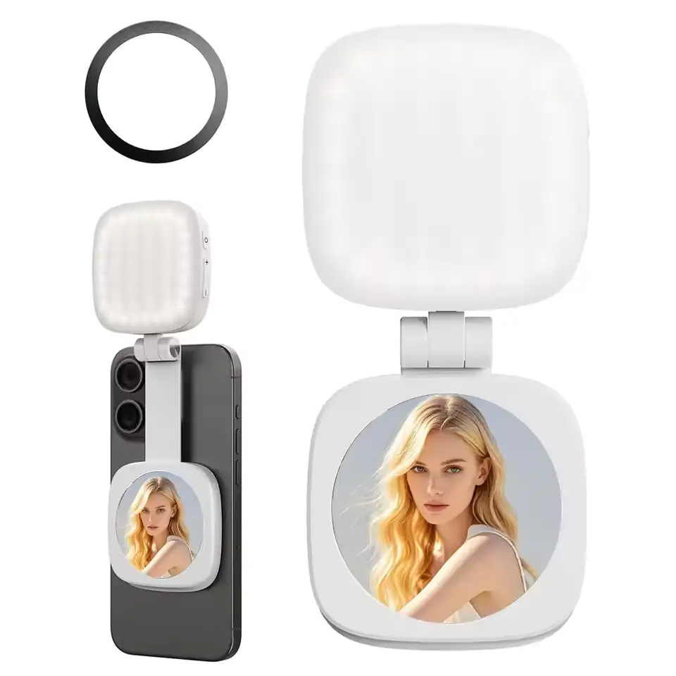 Mini Magnetic Selfie mirror Light for Compatible MagSafe iPhone Zoom Makeup Photography Led